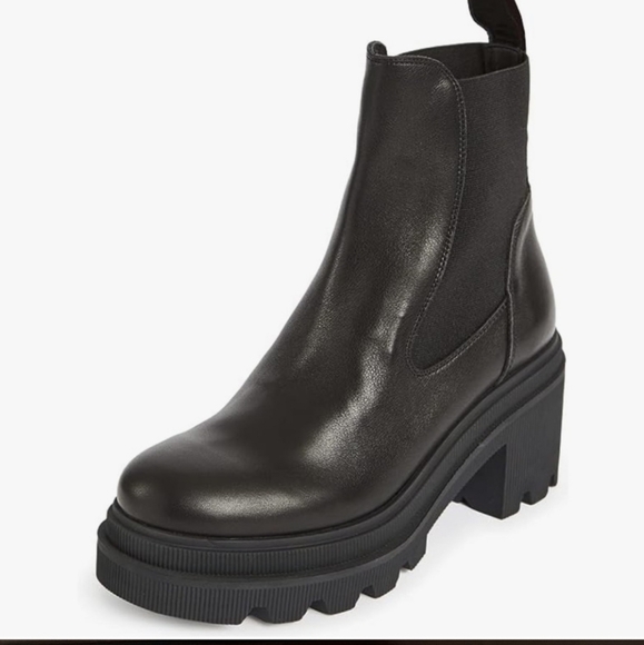 Voile Blanche Tweed 09 Chelsea Lug Sole Boot In Black Size 39 US 9 - Picture 1 of 8